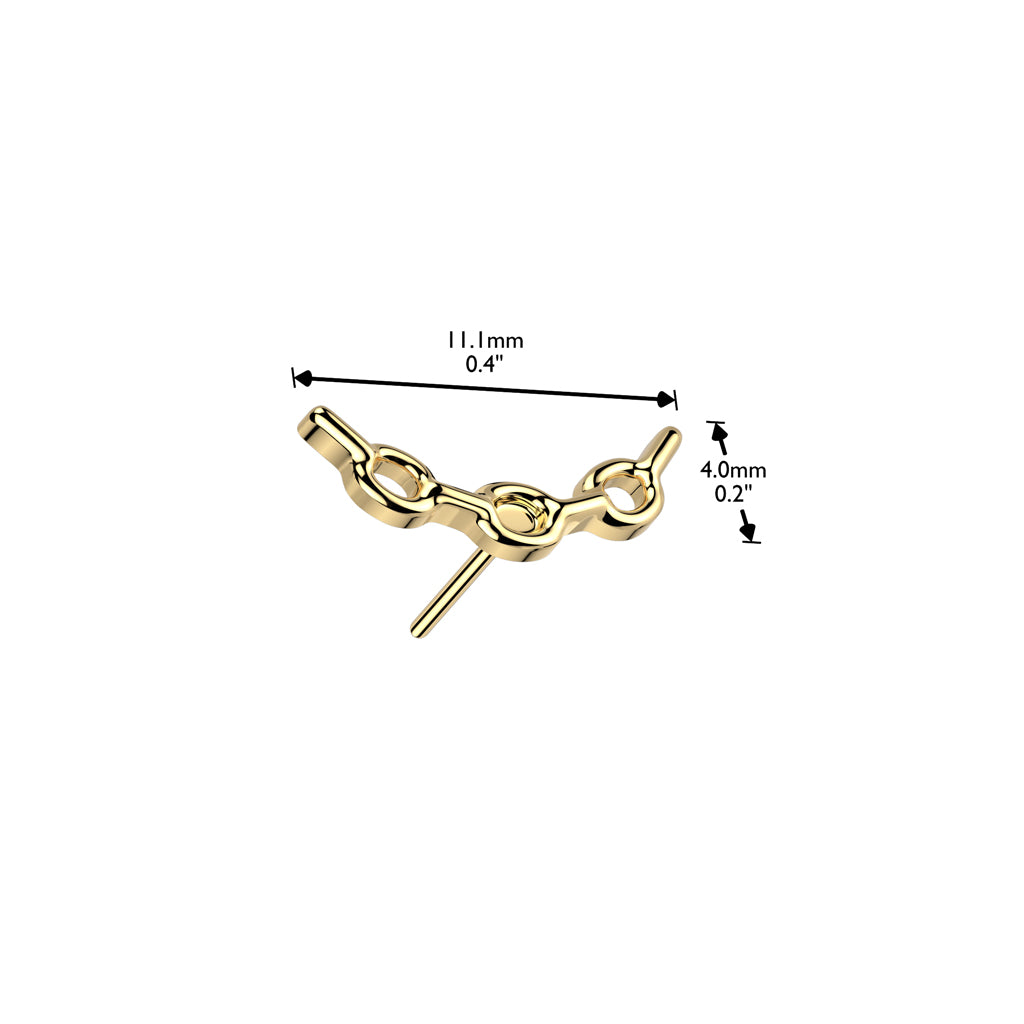 Premium G23 Titanium Chain Link Threadless Top