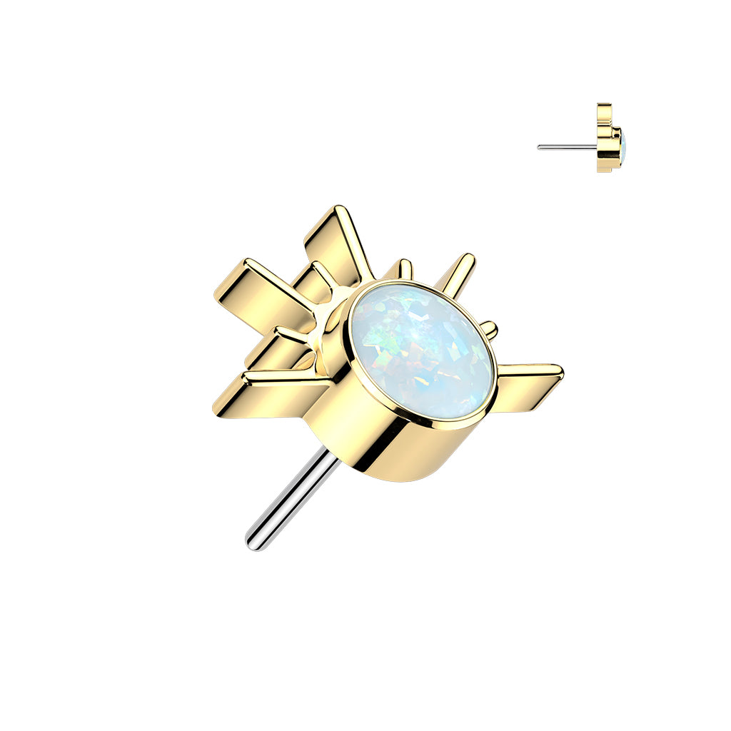 Premium G23 Titanium Opal Sunset Luxe Threadless Top