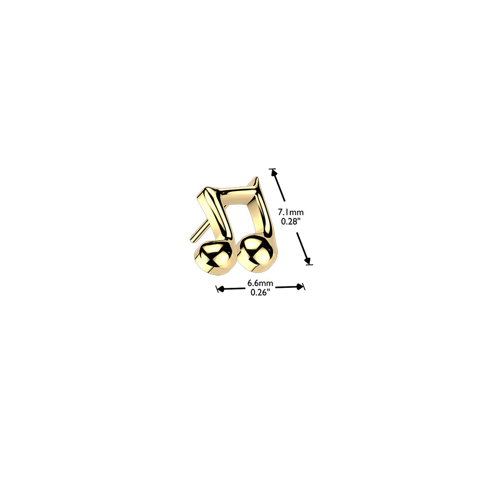 Premium G23 Titanium Music Note Threadless Top