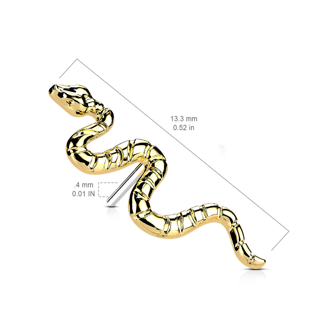 Premium G23 Titanium Snake Fancy Threadless Top