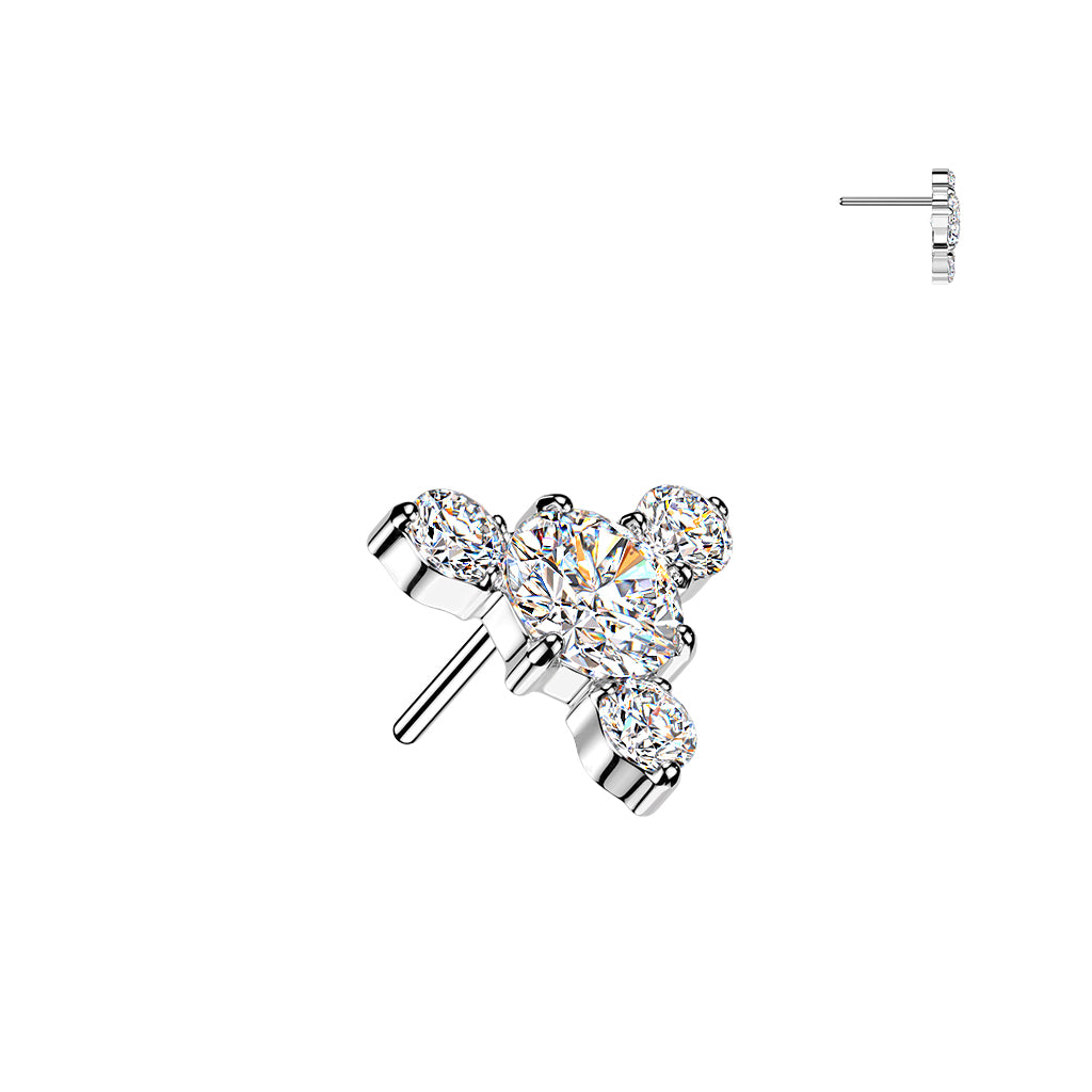 Premium G23 Titanium Nova Cluster Threadless Top