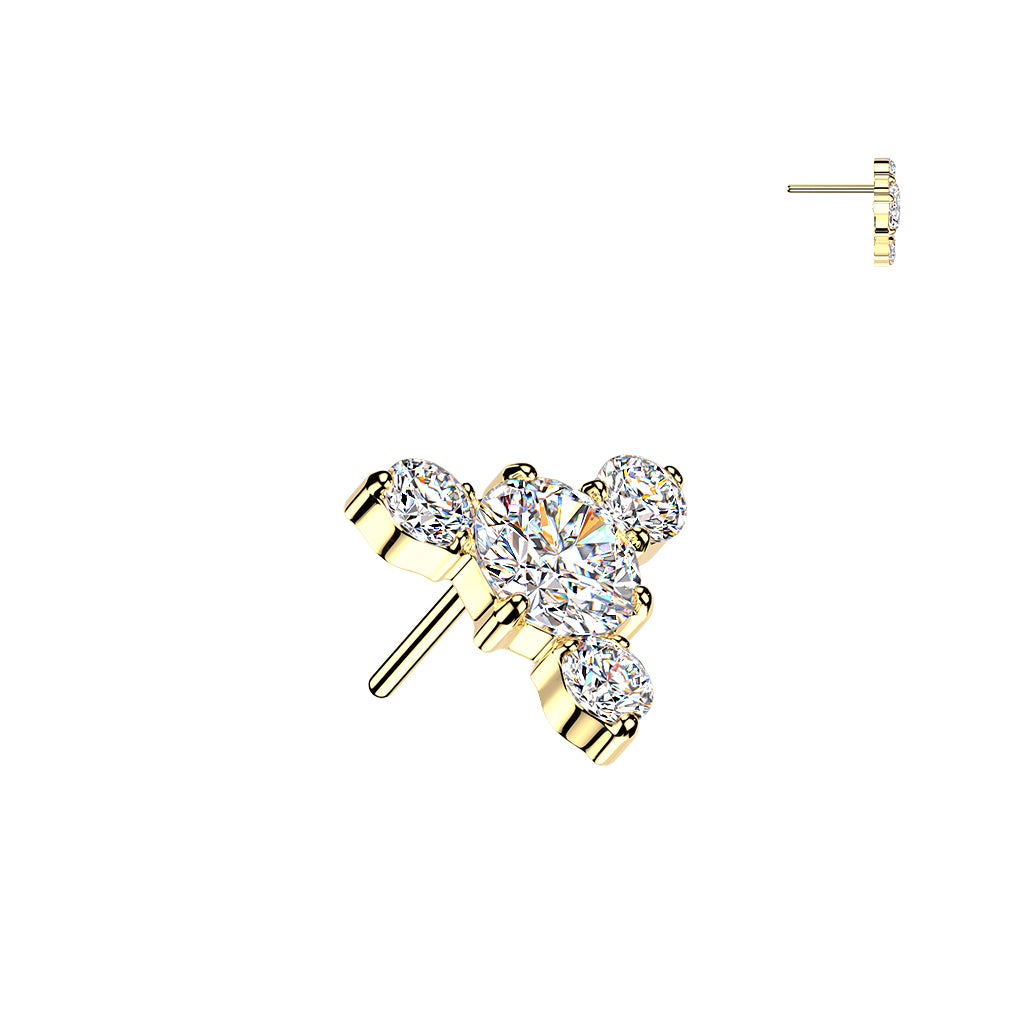 Premium G23 Titanium Nova Cluster Threadless Top
