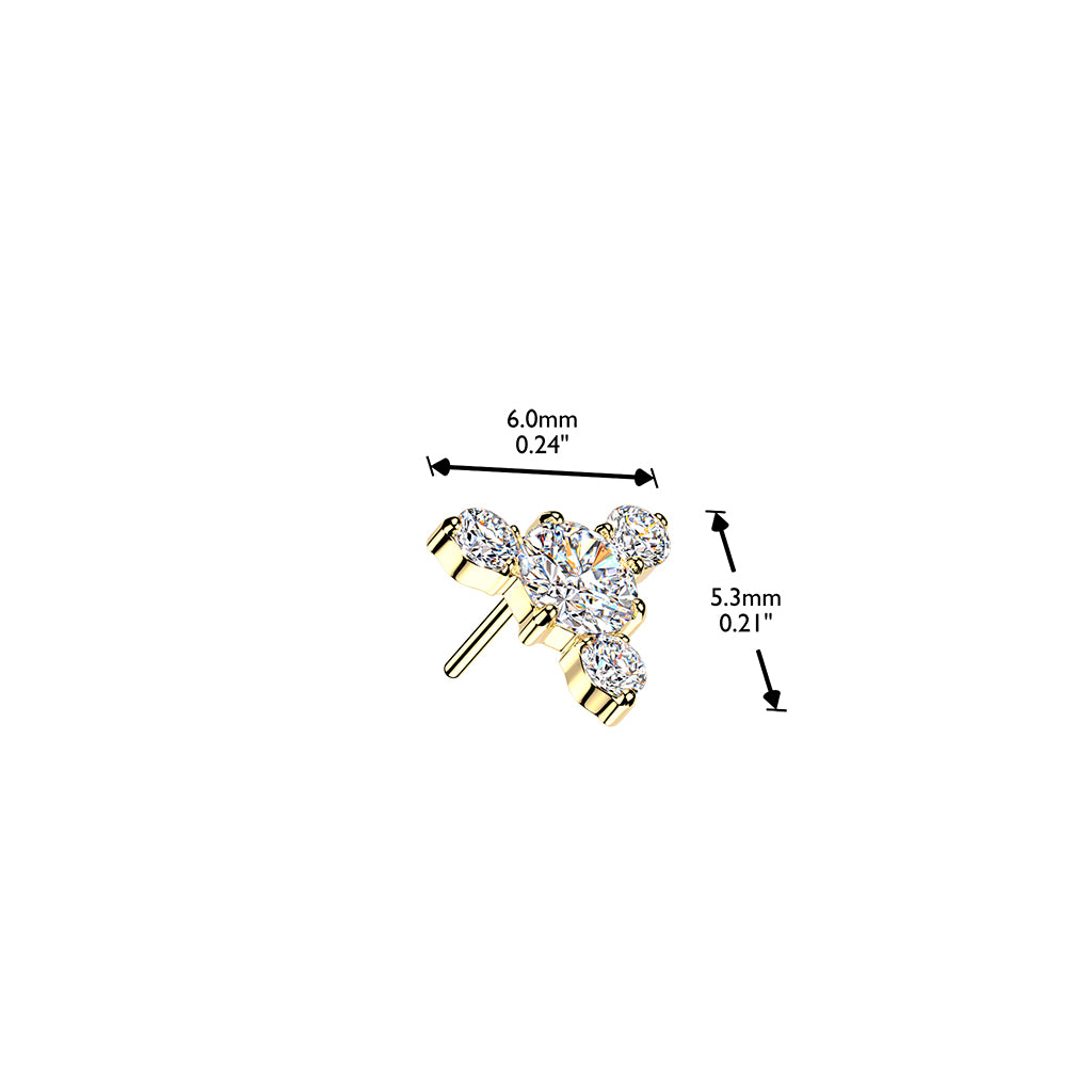 Premium G23 Titanium Nova Cluster Threadless Top