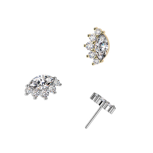 Premium G23 Titanium Eye Outline Threadless Top