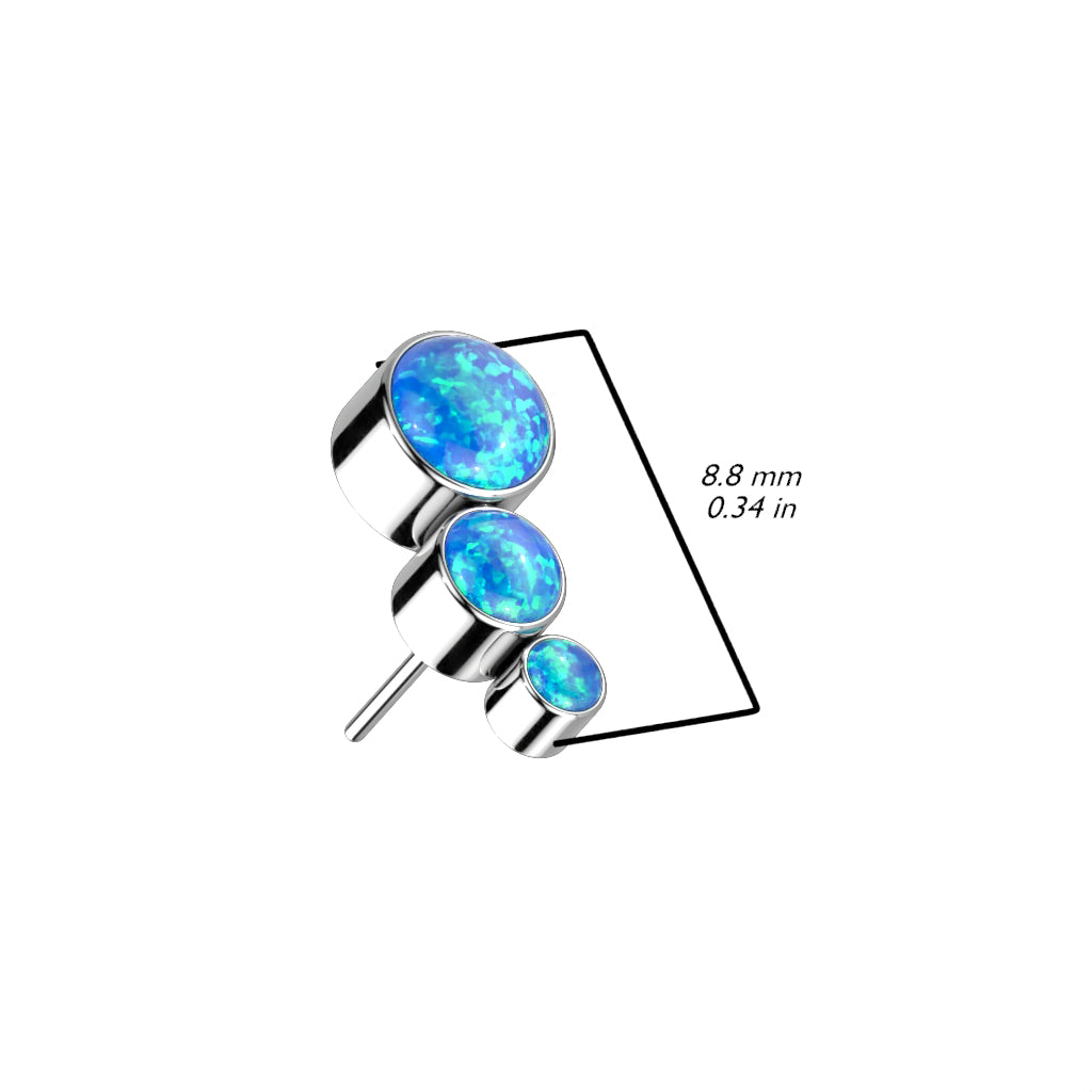 Premium G23 Titanium Opal Cascade Threadless Top