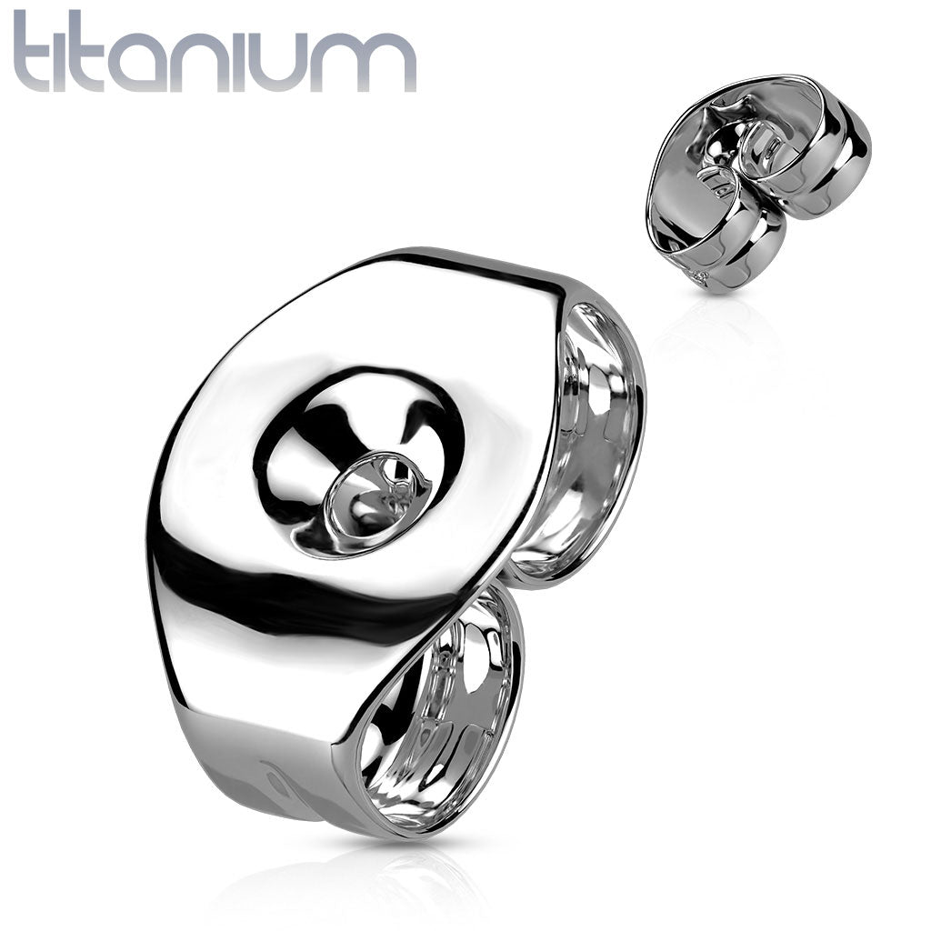 Premium G23 Titanium Rounded Butterfly Backs