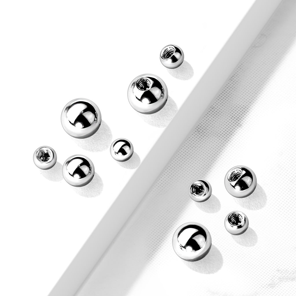 Premium G23 Titanium Externally Threaded Bead 16g - 14g