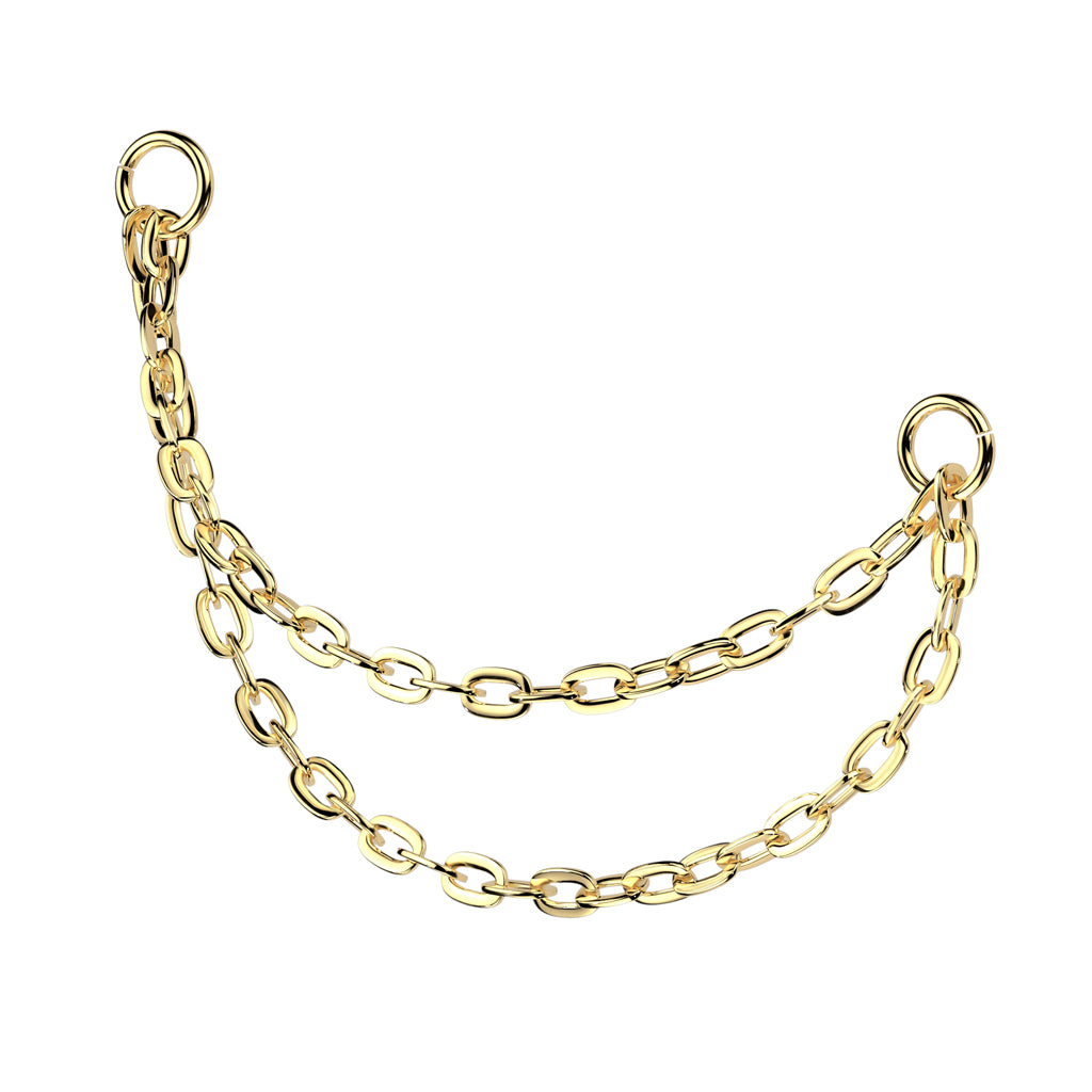 Premium G23 Titanium Double Layer Chain Dangle