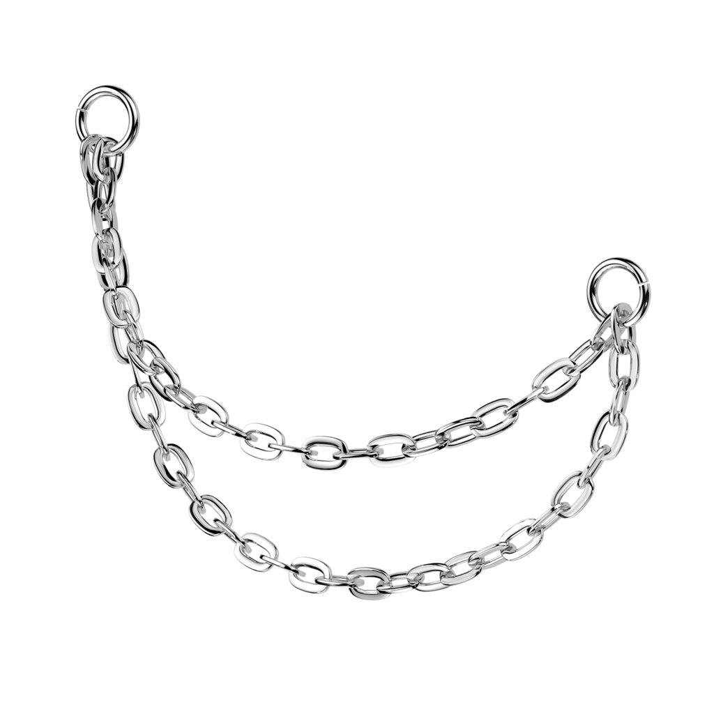 Premium G23 Titanium Double Layer Chain Dangle