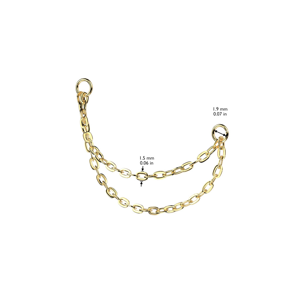 Premium G23 Titanium Double Layer Chain Dangle