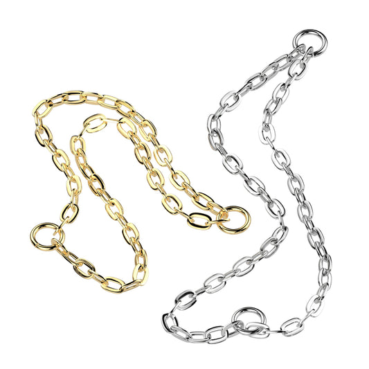 Premium G23 Titanium Double Layer Chain Dangle