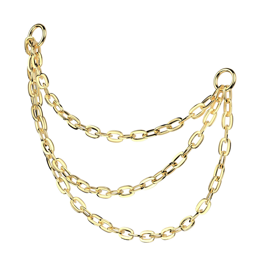 Premium G23 Titanium Triple Layer Chain Dangle
