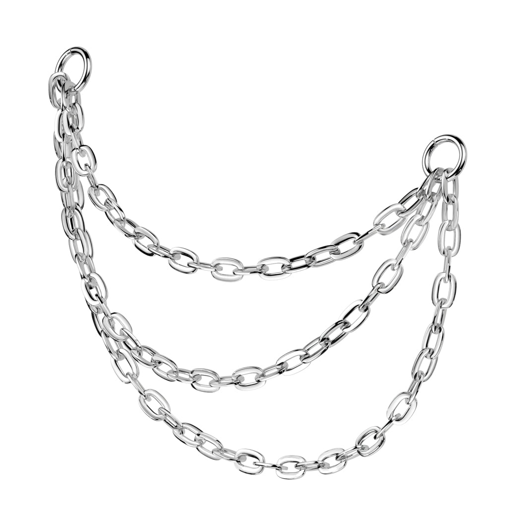 Premium G23 Titanium Triple Layer Chain Dangle