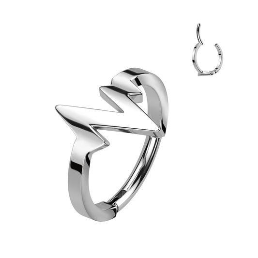 PREMIUM Heart Beat Hinged Segment Ring 16g