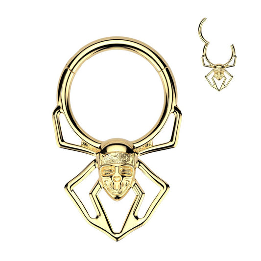 PREMIUM Tiki Spider Hinged Segment Ring 16g