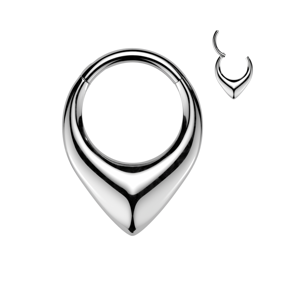 Premium Solid Chevron Hinged Segment Ring 16g