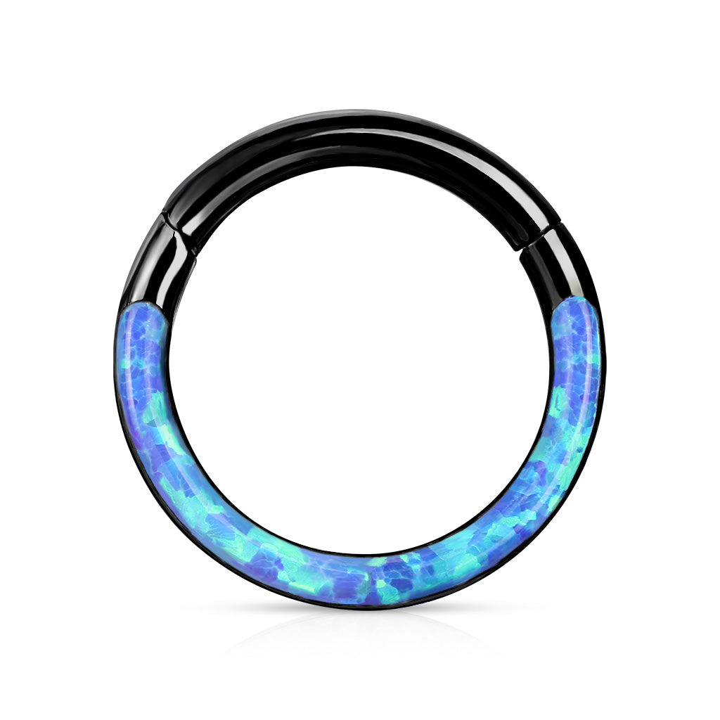 Premium Aura Opal Series Hinged Segment Ring 16g
