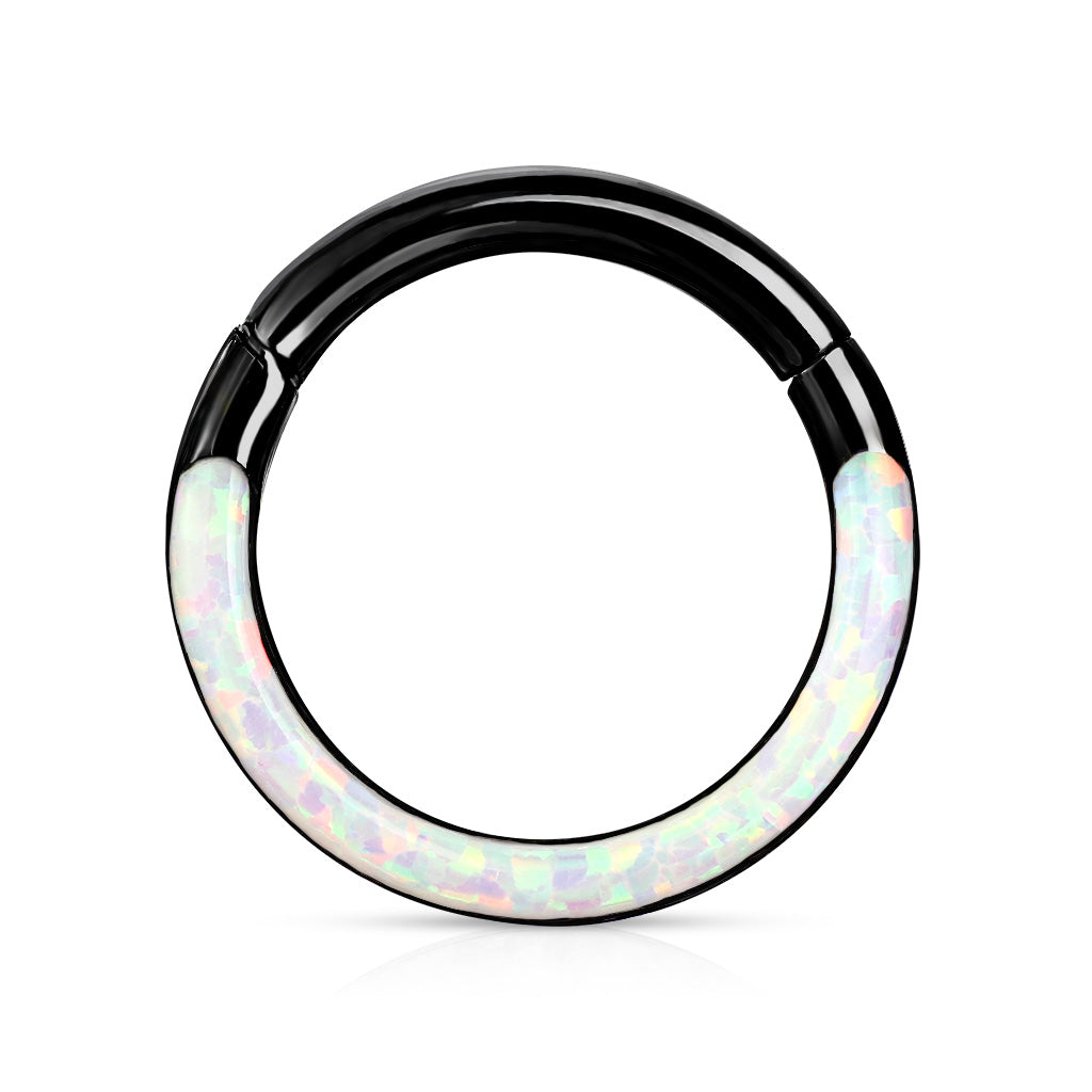 Premium Aura Opal Series Hinged Segment Ring 16g