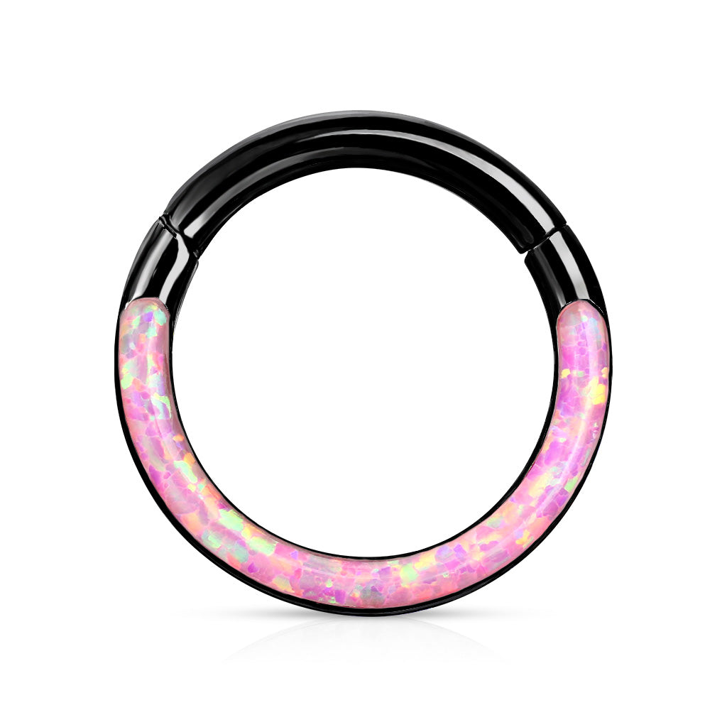 Premium Aura Opal Series Hinged Segment Ring 16g