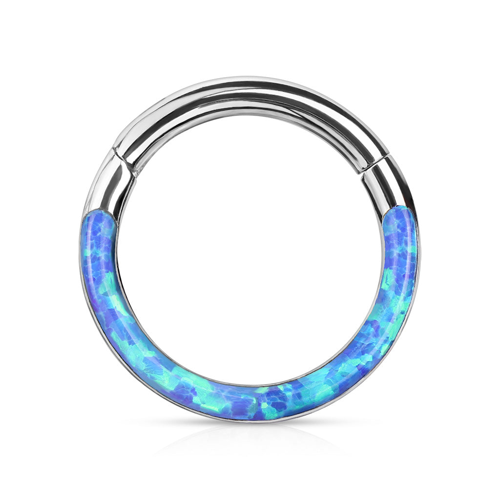 Premium Aura Opal Series Hinged Segment Ring 16g
