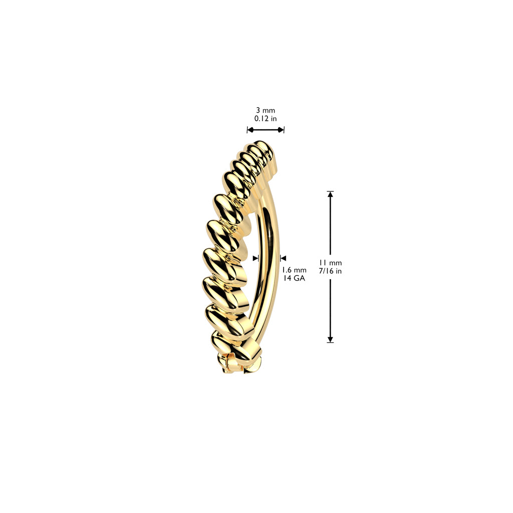 Twisted Braid Navel Clicker 14g