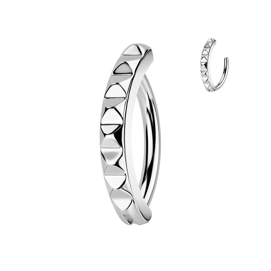 Textured Art Deco Navel Clicker 14g