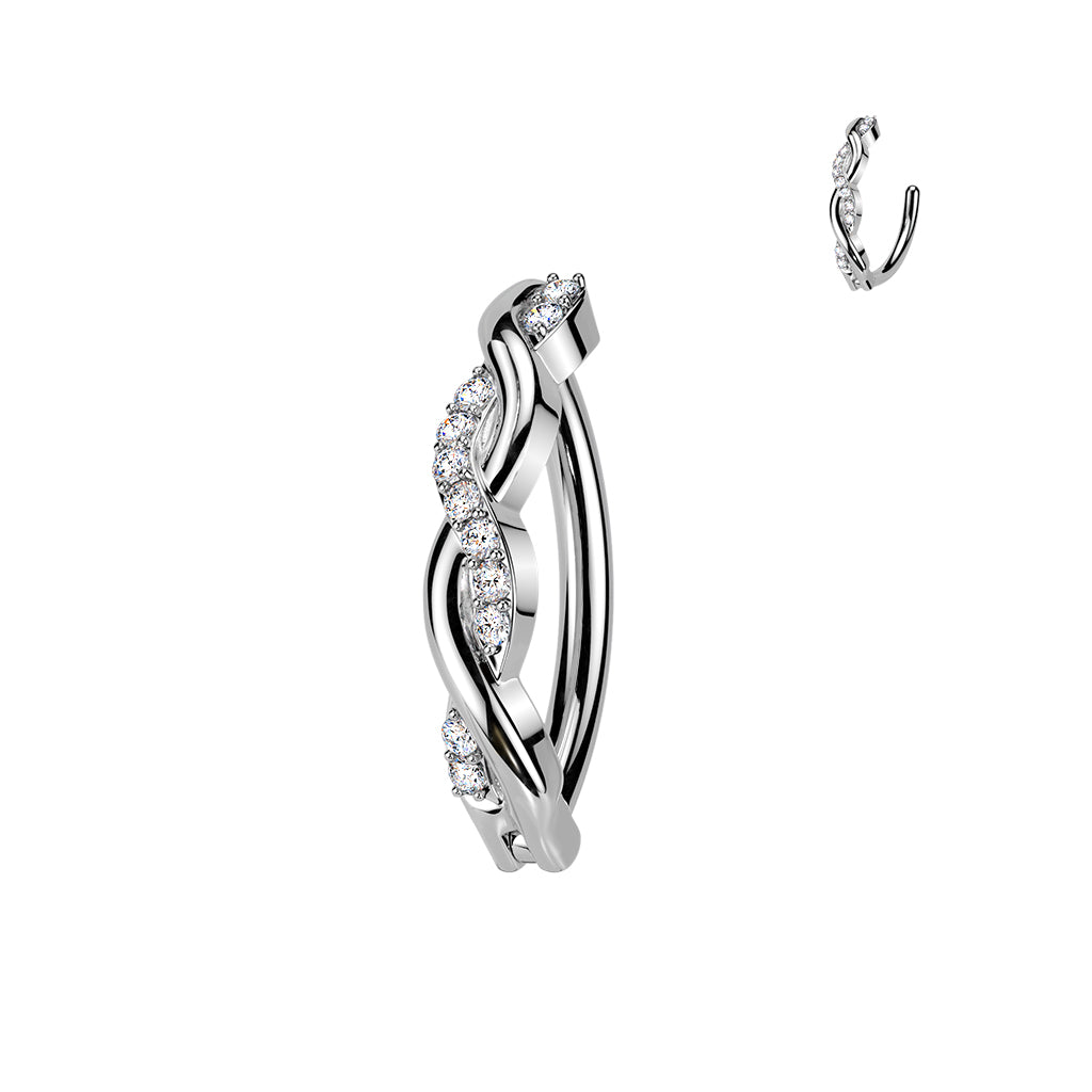 Serpentine Sparkle Navel Clicker 14g