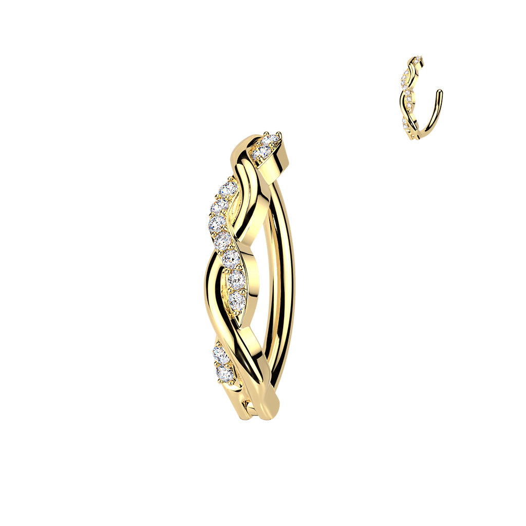 Serpentine Sparkle Navel Clicker 14g