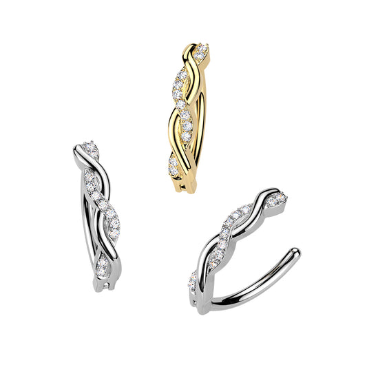 Serpentine Sparkle Navel Clicker 14g