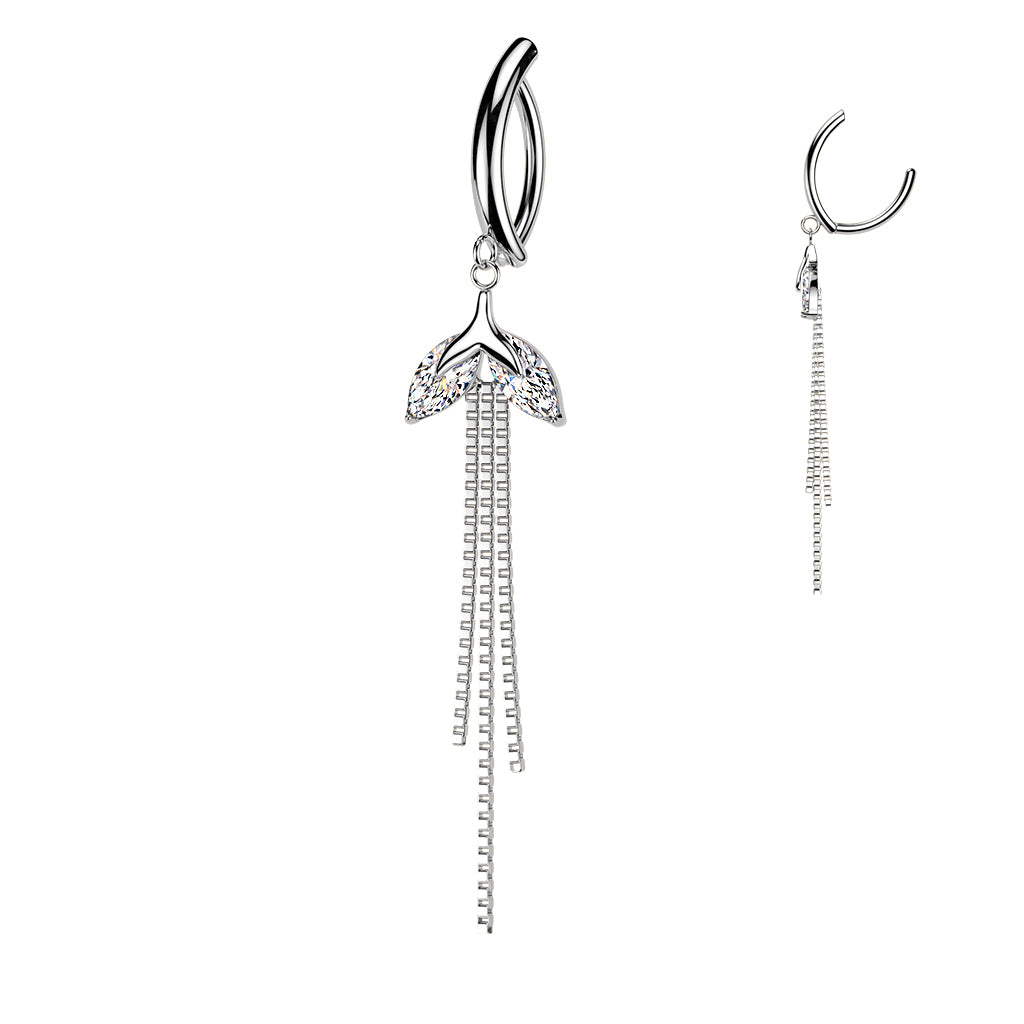Mermaid Cascade Dangle Navel Clicker 14g