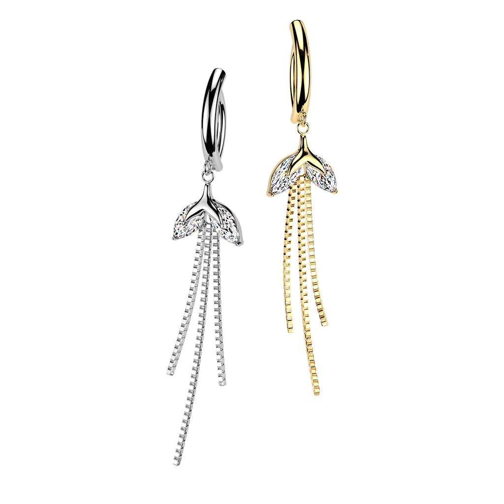Mermaid Cascade Dangle Navel Clicker 14g