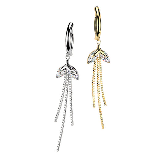 Mermaid Cascade Dangle Navel Clicker 14g