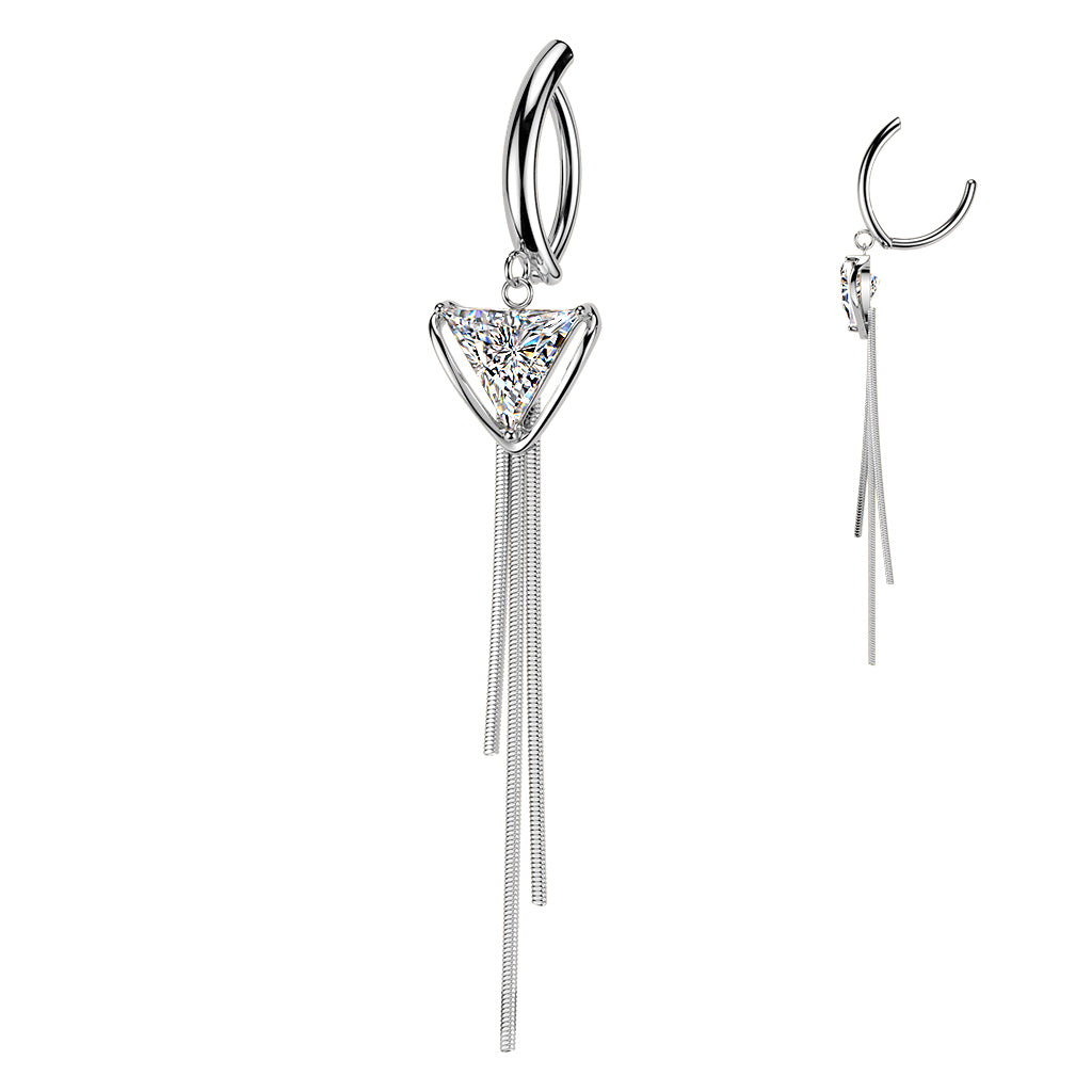Triad Cascade Dangle Navel Clicker 14g