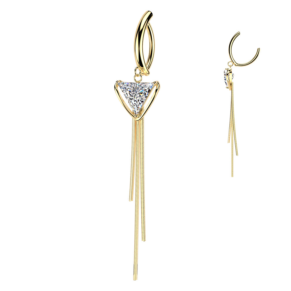 Triad Cascade Dangle Navel Clicker 14g