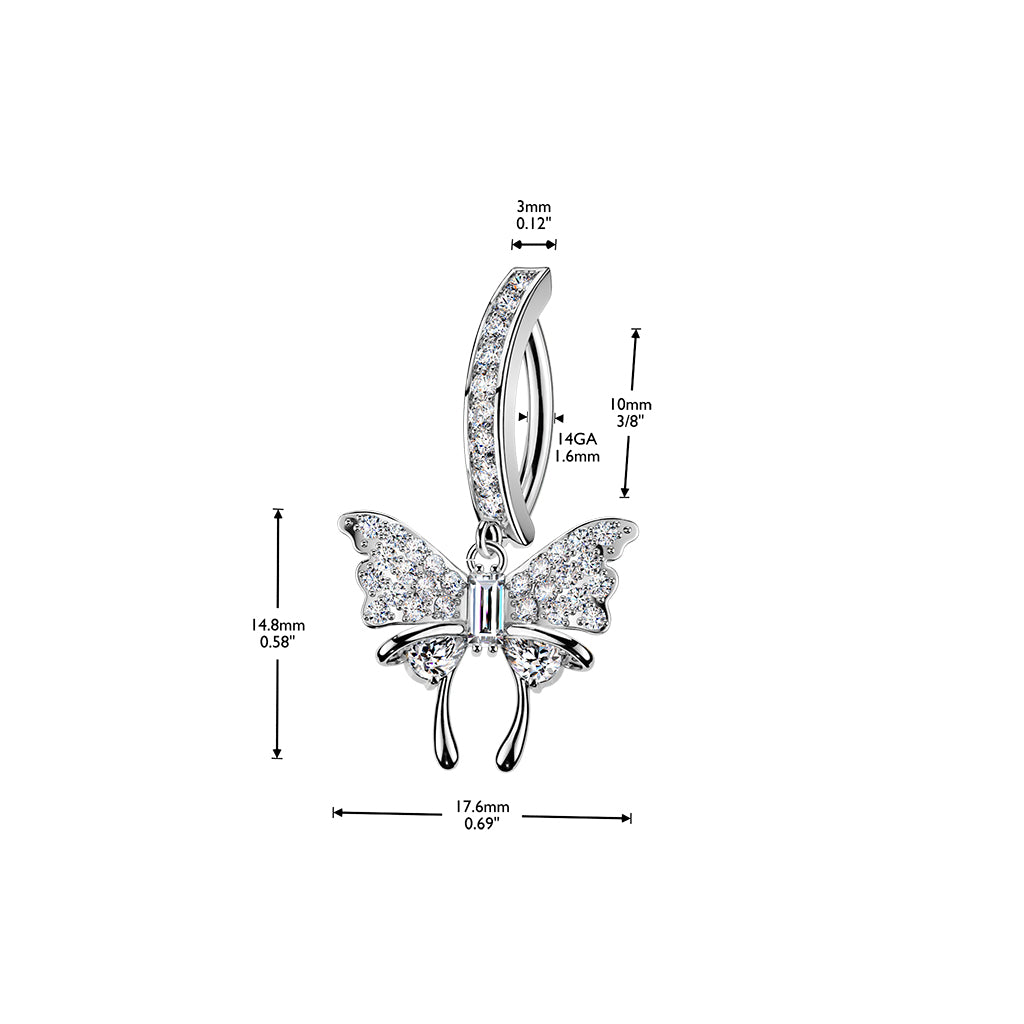 Starlit Wings Dangle Clicker 14g