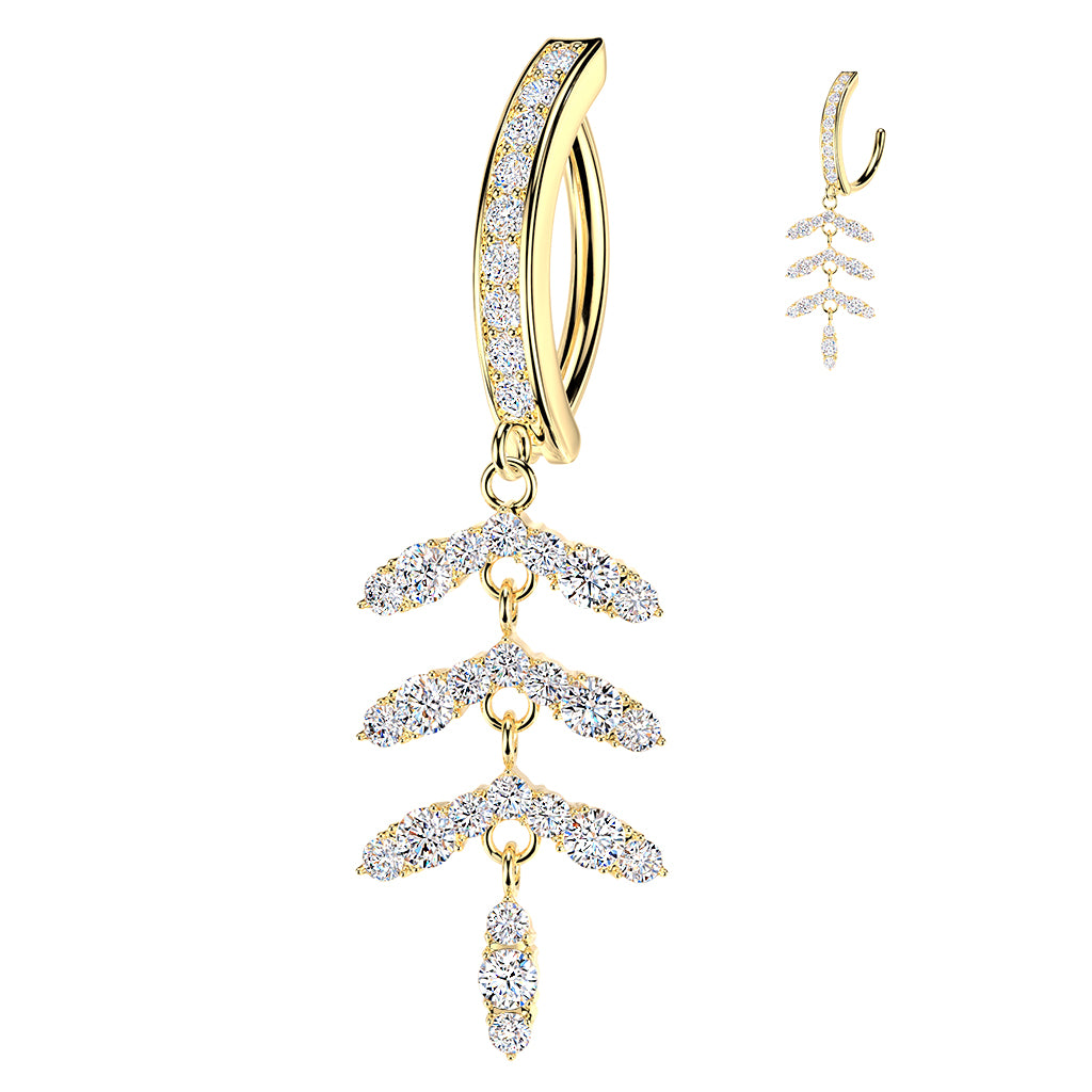 Falling Petals Dangle Clicker 14g