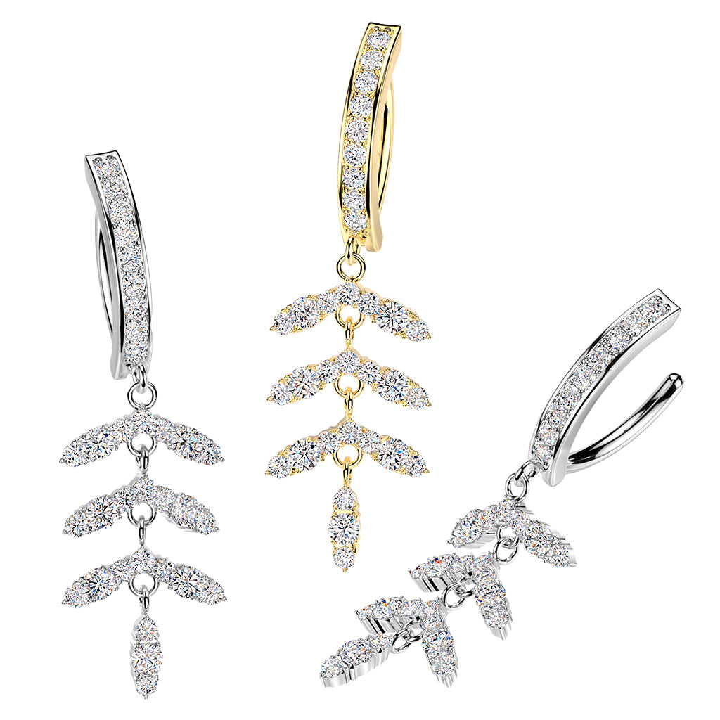 Falling Petals Dangle Clicker 14g