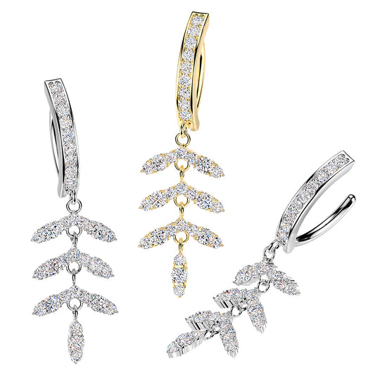 Falling Petals Dangle Clicker 14g