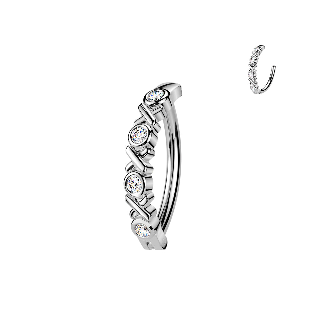 Hugs and Kisses Navel Clicker 14g