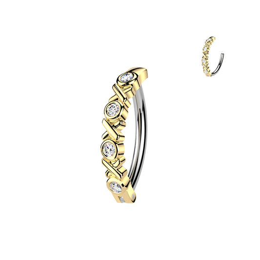 Hugs and Kisses Navel Clicker 14g