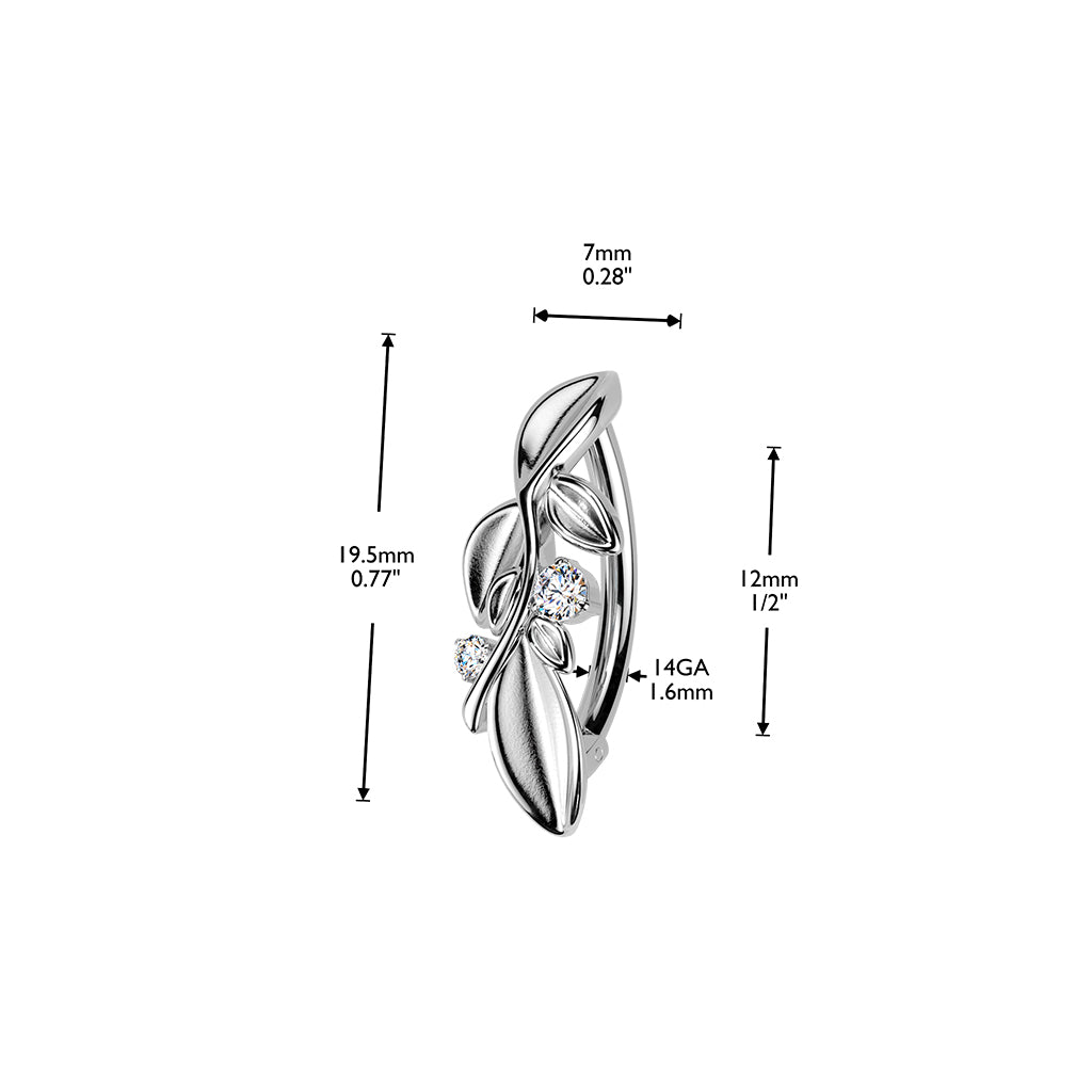 Ethereal Foliage Navel Clicker 14g