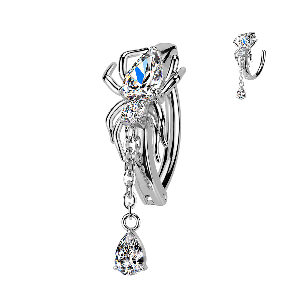 Radiant Spider Dangle Navel Clicker 14g