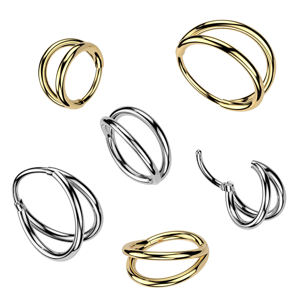Premium G23 Titanium Double Stack Segment Ring