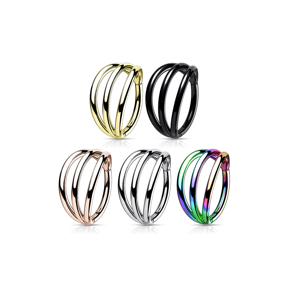 PREMIUM Triple Stack Segment Ring 16g