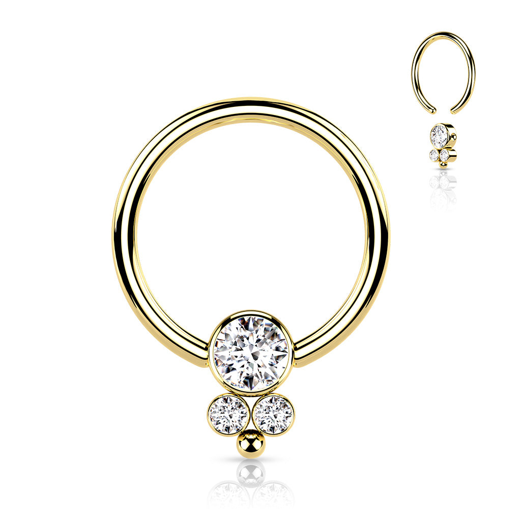 Fine Dotwork Captive Bead Ring 18g-16g