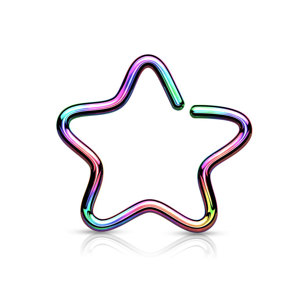 Premium Star Bendable Ring 18g-16g