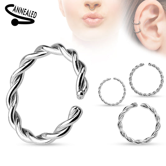 Braided Bendable Ring 20g-16g