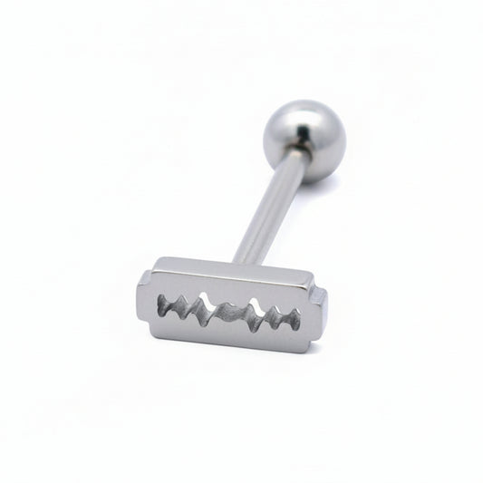 Premium Razor Blade Tongue Barbell