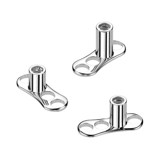 Premium G23 Titanium 3-Hole Dermal Anchor