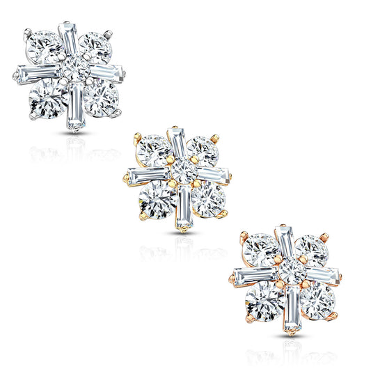 Claw-Set Baguette Starfire Microdermal Top